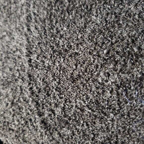 Grey Fuzzy Sleeveless High Neck Asymmetrical IZM Dress w Side Slit - Picture 7 of 12